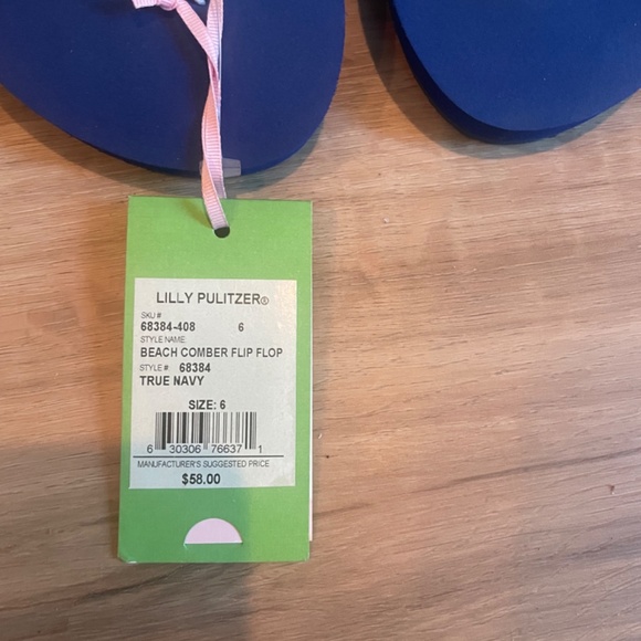 NWT Lilly Pulitzer women’s beach comber flip flops size 6 - Picture 3 of 8